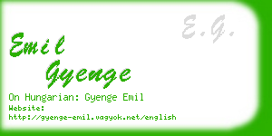 emil gyenge business card